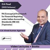CA Final FR (Conceptual Framework for Financial Reporting under Indian Accounting Standards (IND AS)) (Topicwise) Video Lectures by CA Vinod Kumar Agarwal (Pendrive + Books)